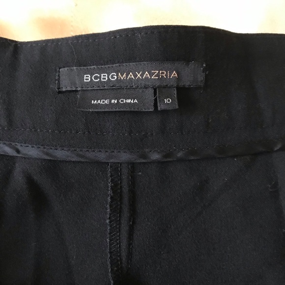 BCBG Black Pants. No Pockets for Smooth Look Straight Leg Size 10 - Picture 7 of 8
